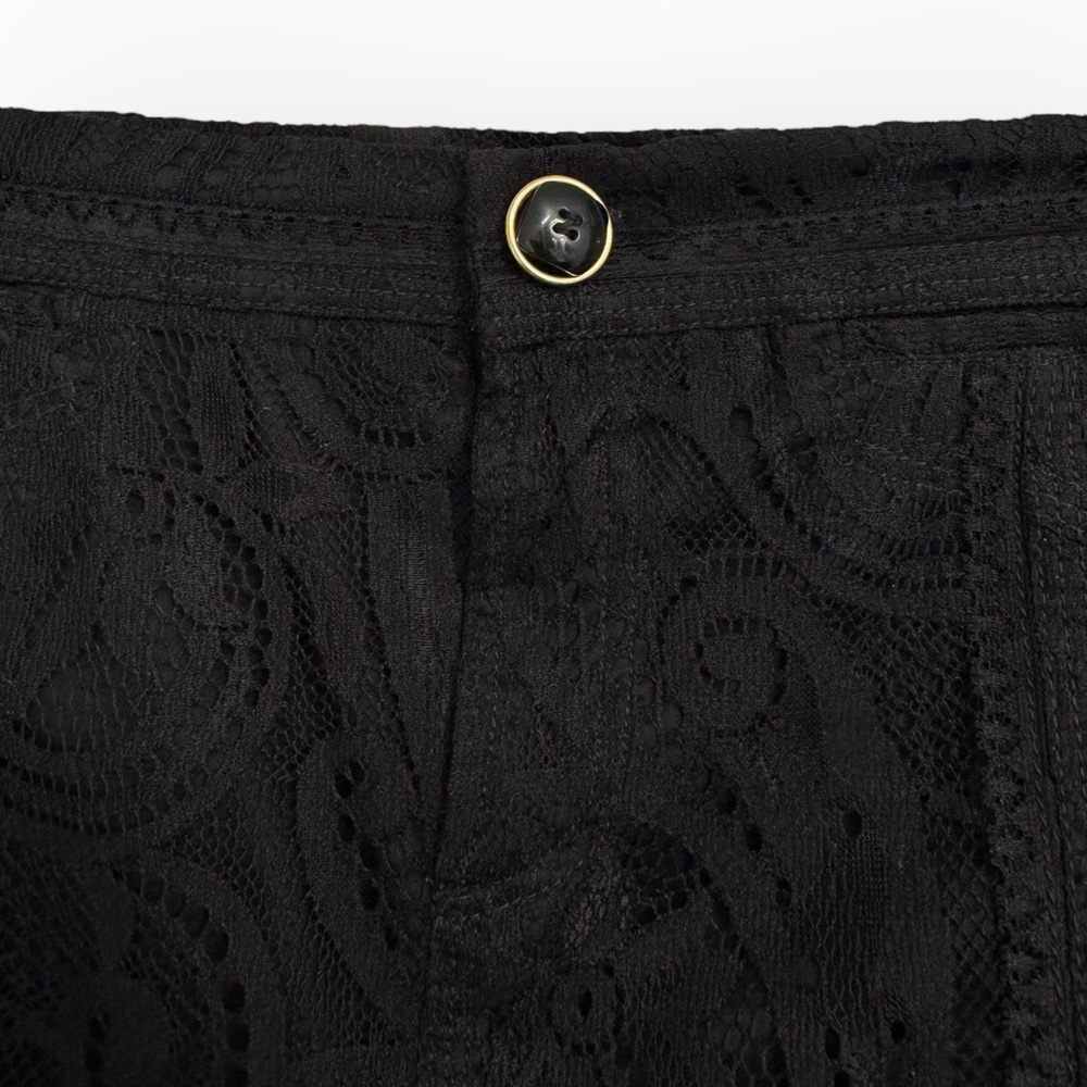 DOLCE & GABBANA Black Floral Lace Pencil Cut Skirt, Sz 28/42 - Picture 4 of 12